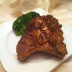 Pan fired Pecan crusted Pork chops.
