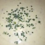 Vichyssoise soup is a chilled potato and leek soup that can also be served warm.