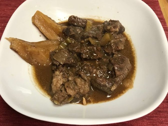 FIRST DAY OF CHRISTMAS – Braised Beef with Pears – December 25 – Partridge in a Pear Tree