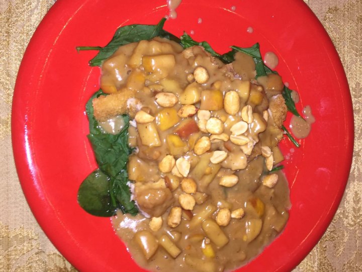 SEVENTH DAY OF CHRISTMAS – Swimming Rama with Peanut Sauce – December 31 – Seven Swans a-Swimming